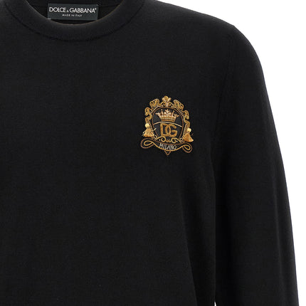 Dolce & Gabbana Black Virgin Wool Cardigan