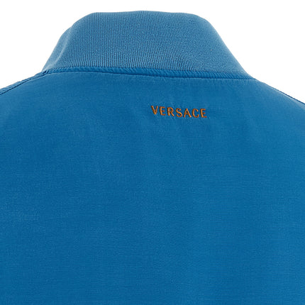 Versace Blue Silk Bomber