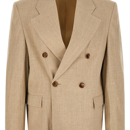 SÉFR Beige Linen Blazer
