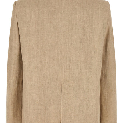 SÉFR Beige Linen Blazer