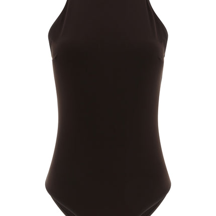 Brunello Cucinelli Brown Polyamide One-Piece Swimsuit