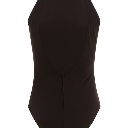 Brunello Cucinelli Brown Polyamide One-Piece Swimsuit