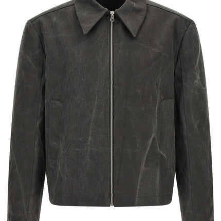 SÉFR Gray Cotton Full-Length Jacket
