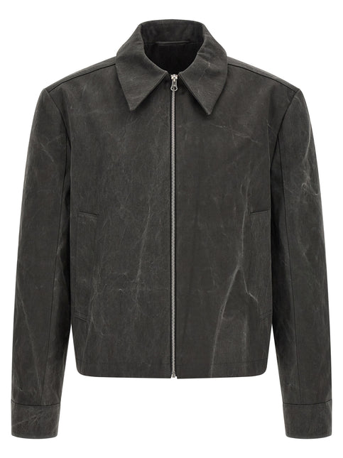 SÉFR Gray Cotton Full-Length Jacket