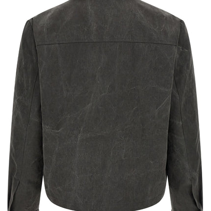 SÉFR Gray Cotton Full-Length Jacket