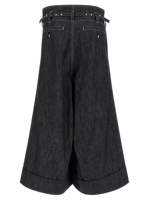 Junya Watanabe Black Cotton Bermuda Shorts