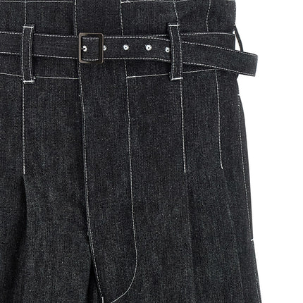 Junya Watanabe Black Cotton Bermuda Shorts