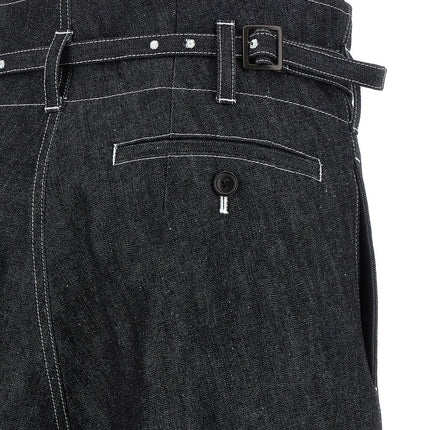Junya Watanabe Black Cotton Bermuda Shorts