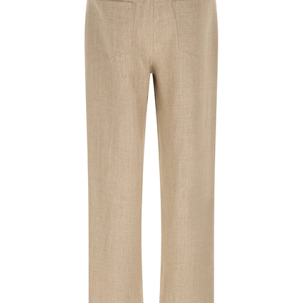 SÉFR Beige Linen Casual Pants
