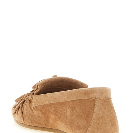 Stuart Weitzman Brown Calfskin Slip-On Loafers