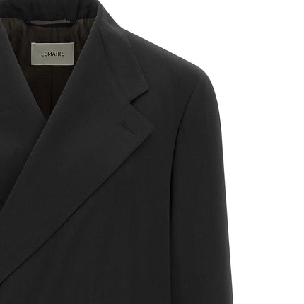 Lemaire Blue Wool Coat