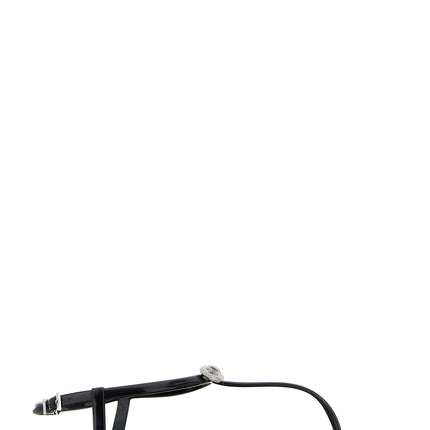 MACH & MACH Black Pvc Flat Sandals