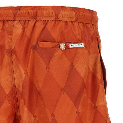 Ballantyne Orange Polyester Swim Shorts