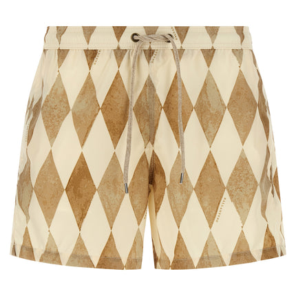 Ballantyne Beige Polyester Swim Shorts
