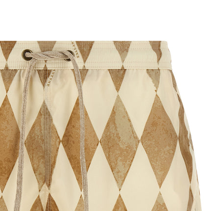 Ballantyne Beige Polyester Swim Shorts