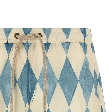 Ballantyne Blue Polyester Swim Shorts