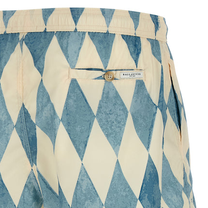 Ballantyne Blue Polyester Swim Shorts