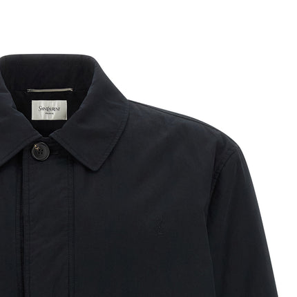 Saint Laurent Black Cotton Shell Jacket