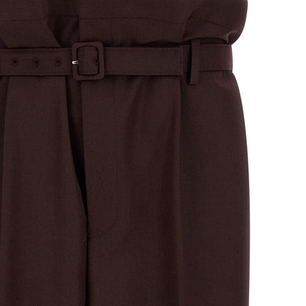 Saint Laurent Purple Wool Casual Pants