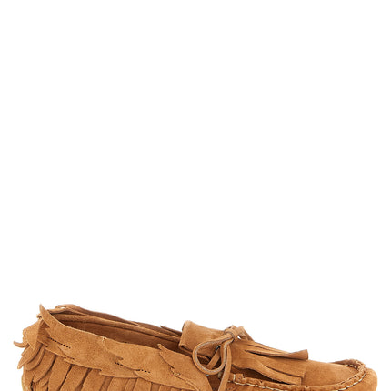 Alberta Ferretti Brown Calfskin Slip-On Loafers