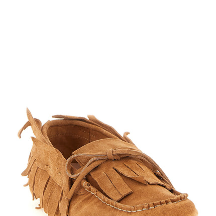Alberta Ferretti Brown Calfskin Slip-On Loafers