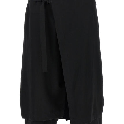 Yohji Yamamoto Black Wool Knee Length