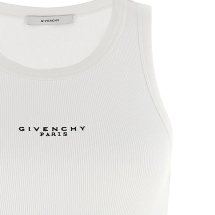Givenchy White Cotton Sleeveles T-Shirt