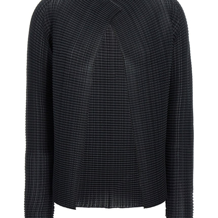 Issey Miyake Black Polyester Cardigan