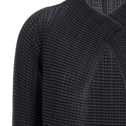 Issey Miyake Black Polyester Cardigan