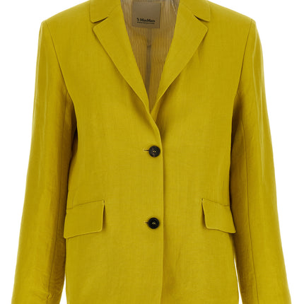 'S Max Mara Bicolor Linen Blazer