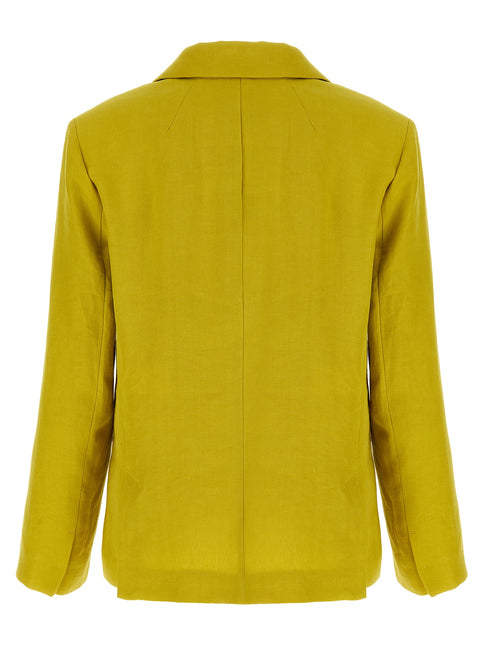 'S Max Mara Bicolor Linen Blazer