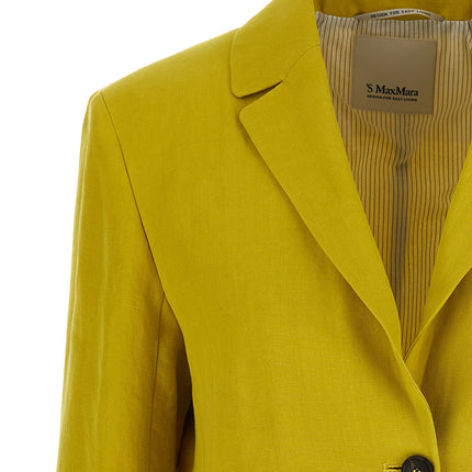 'S Max Mara Bicolor Linen Blazer