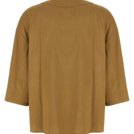 Max Mara Beige Linen Blouse
