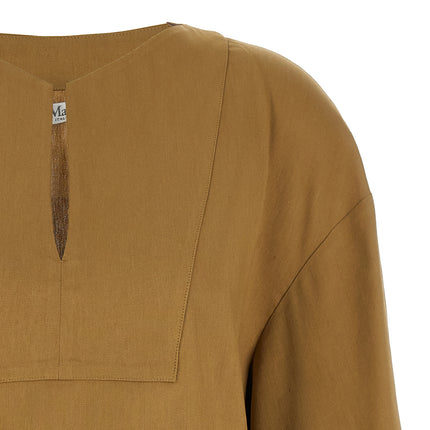 Max Mara Beige Linen Blouse