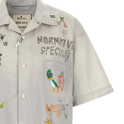 Maison Mihara Yasuhiro Gray Cotton Blouse