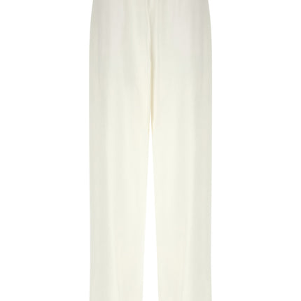 Max Mara White Linen Casual Pants