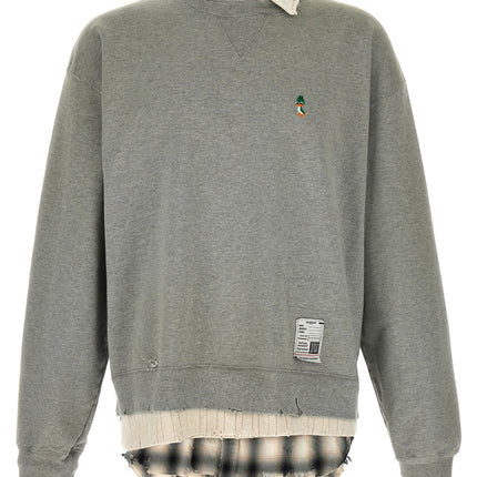 Maison Mihara Yasuhiro Gray Cotton Sweatshirt