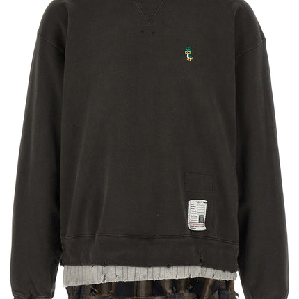Maison Mihara Yasuhiro Black Cotton Sweatshirt
