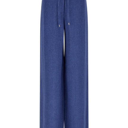 Max Mara Blue Linen Casual Pants