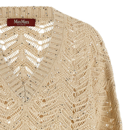 Max Mara Beige Cotton Cardigan