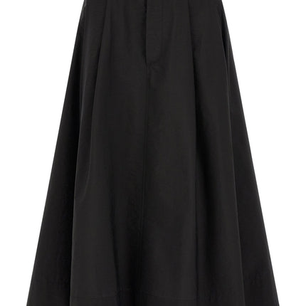 Brunello Cucinelli Black Cotton Midi Skirt