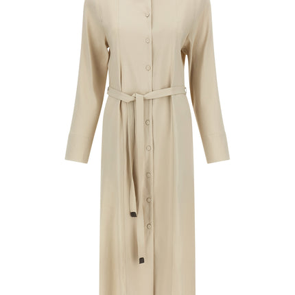 Max Mara Beige Linen Long Dress