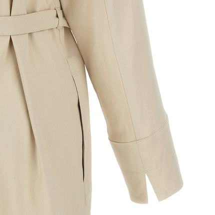 Max Mara Beige Linen Long Dress