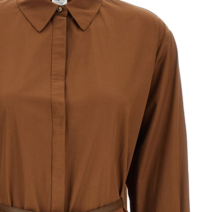 Max Mara Brown Cotton Long Dress