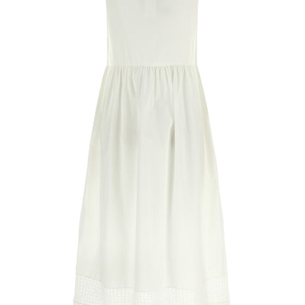 Max Mara White Cotton Long Dress
