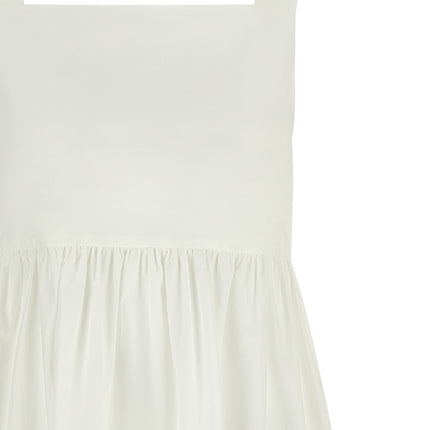 Max Mara White Cotton Long Dress