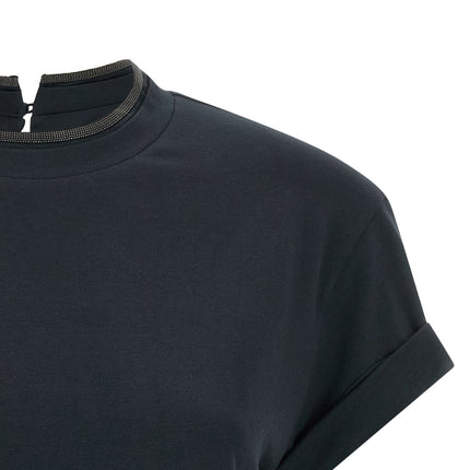 Brunello Cucinelli Blue Cotton T-Shirt