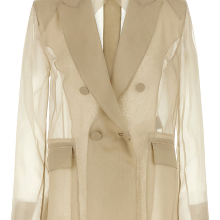 Max Mara Beige Silk Blazer