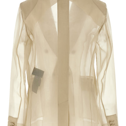 Max Mara Beige Silk Blazer