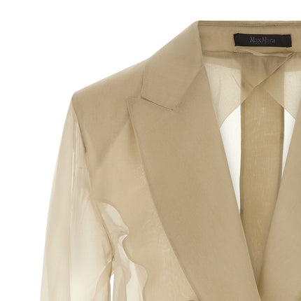 Max Mara Beige Silk Blazer